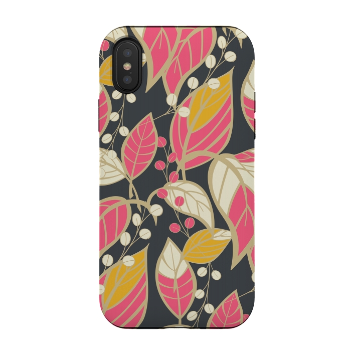 iPhone Xs / X StrongFit Romantic Floral Dark by Jelena Obradovic