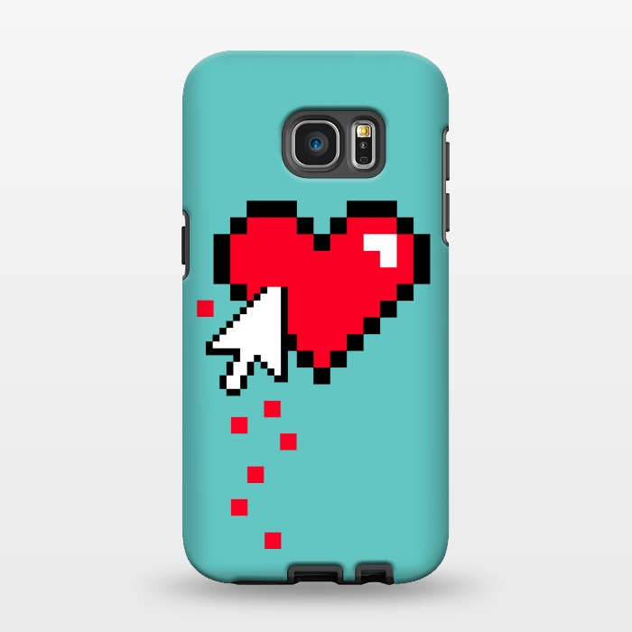 Galaxy S7 EDGE StrongFit Broken 8 bits Heart I by Dellán