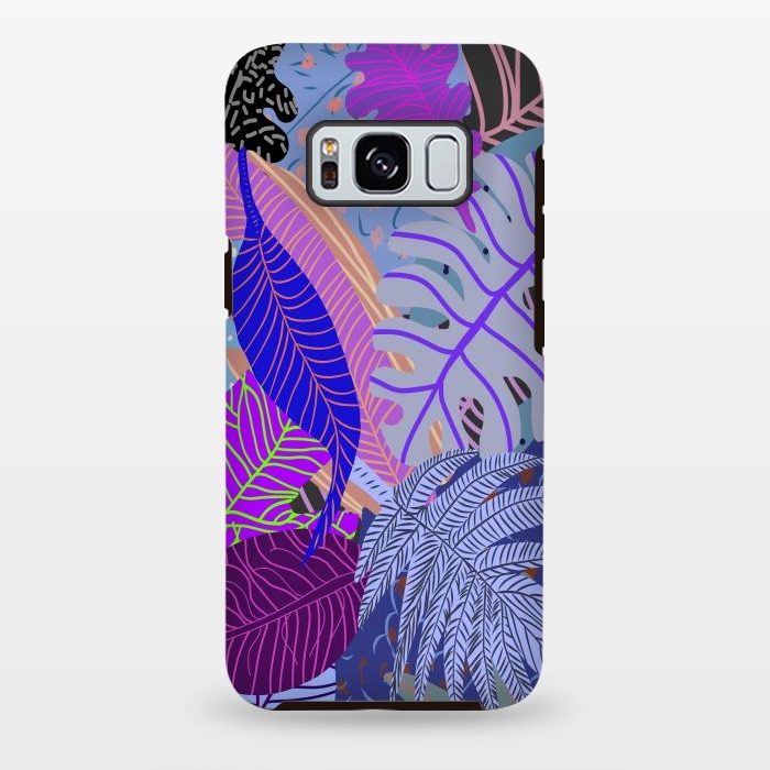 Galaxy S8 plus StrongFit Ultraviolet Faded Nature Leaves by Notsniw