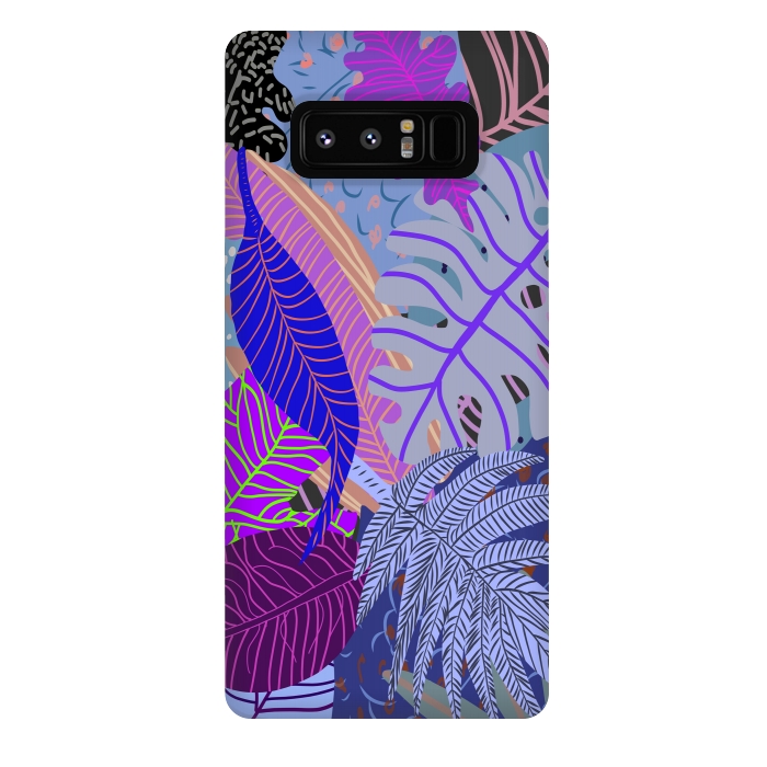 Galaxy Note 8 StrongFit Ultraviolet Faded Nature Leaves by Notsniw