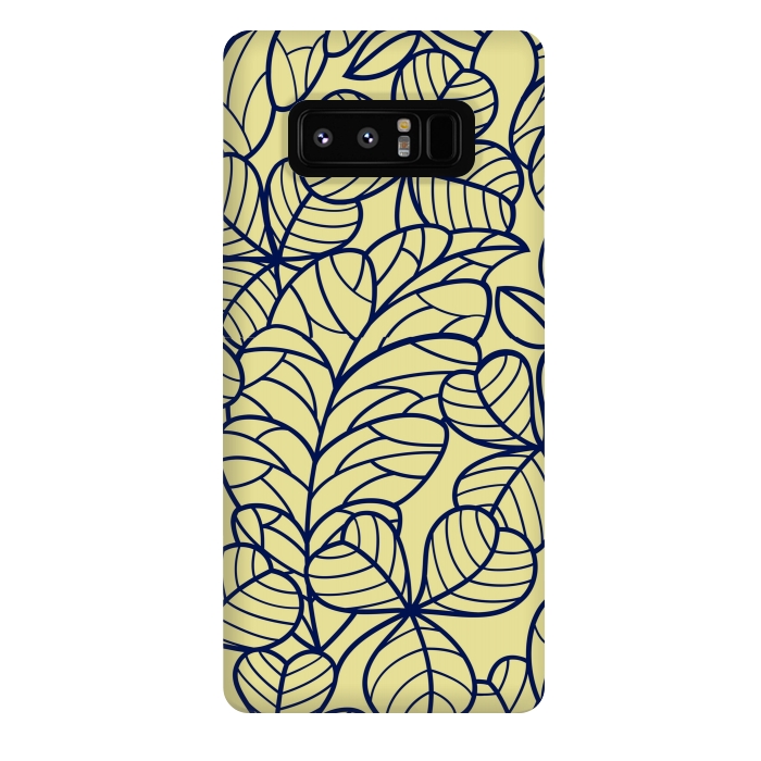 Galaxy Note 8 StrongFit blue white pattern by MALLIKA