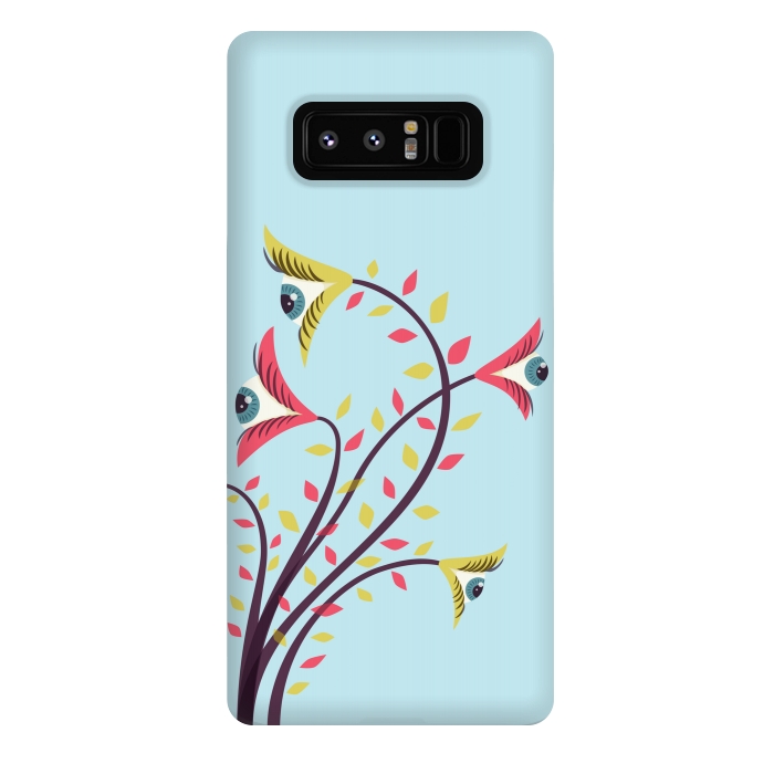 Galaxy Note 8 StrongFit Weird Colorful Watching Eyes Flowers by Boriana Giormova