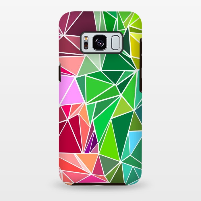 Galaxy S8 plus StrongFit Polygonal colorful pattern by Dhruv Narelia