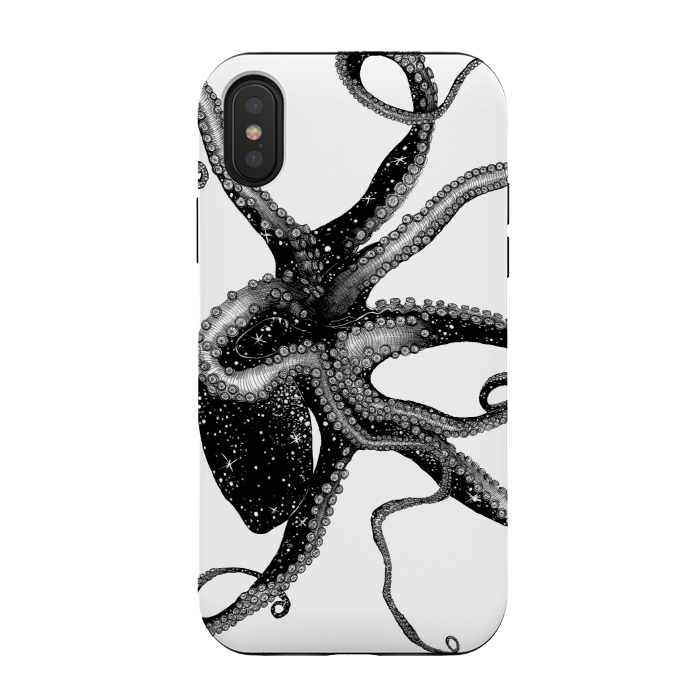 iPhone Xs / X StrongFit Cosmic Octopus by ECMazur 