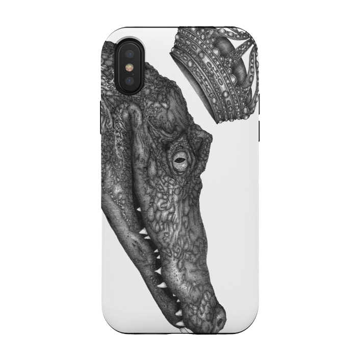 iPhone Xs / X StrongFit The Alligator King by ECMazur 