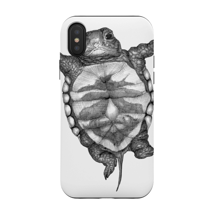 iPhone Xs / X StrongFit Little Baby Turtle  by ECMazur 