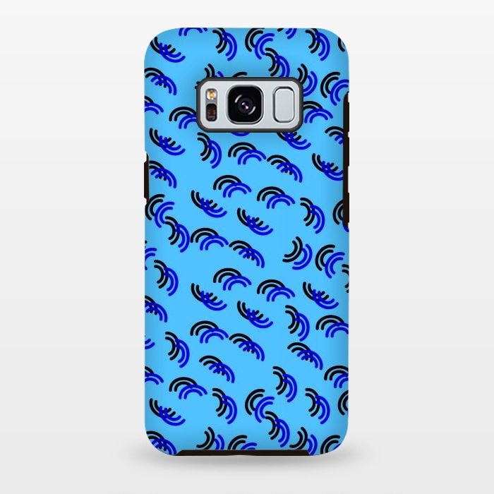Galaxy S8 plus StrongFit blue pattern by MALLIKA