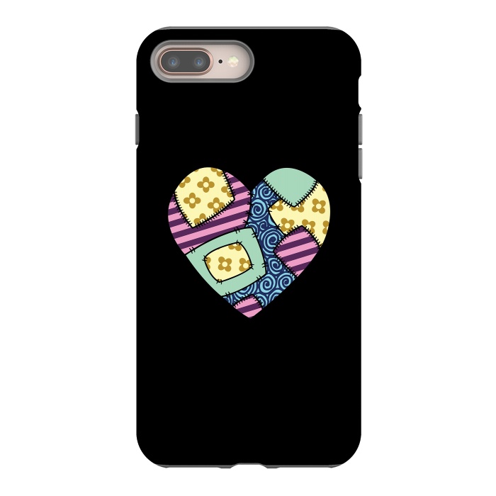 iPhone 7 plus StrongFit Patchwork heart by Laura Nagel