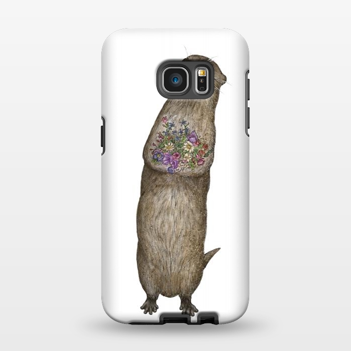 Galaxy S7 EDGE StrongFit Otter and Flowers by ECMazur 