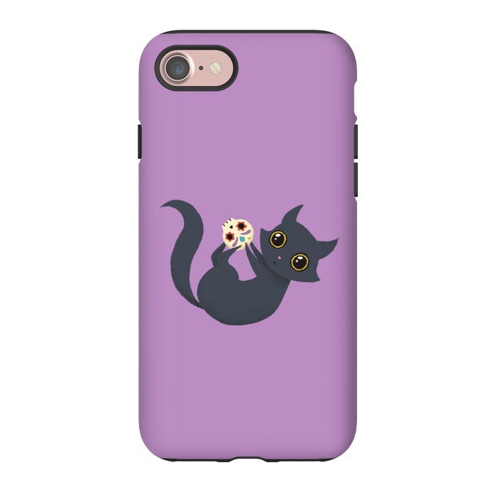 iPhone 7 StrongFit Kitty sugar skull by Laura Nagel