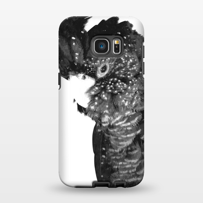 Galaxy S7 EDGE StrongFit Black and White Cockatoo by Alemi