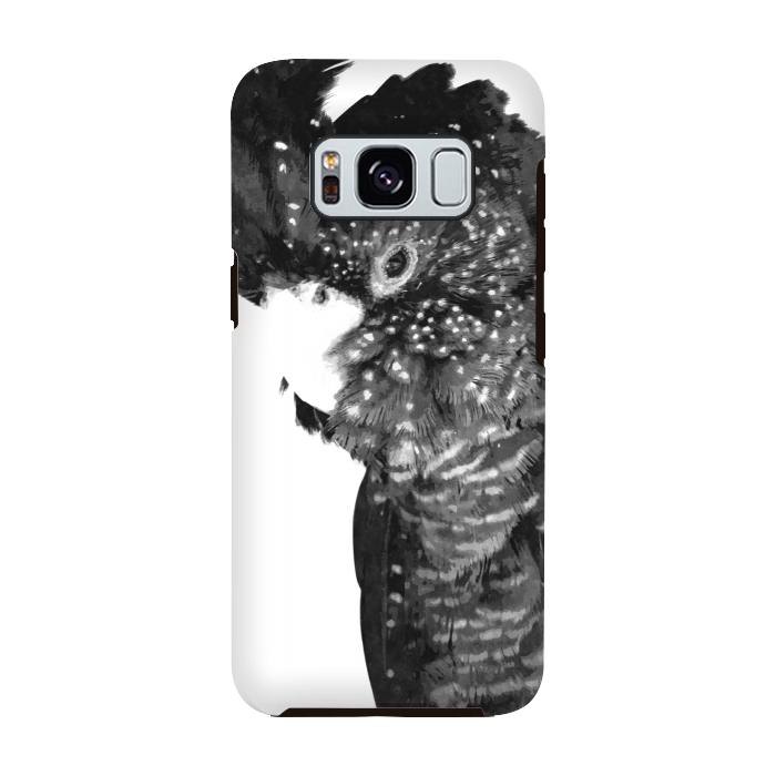 Galaxy S8 StrongFit Black and White Cockatoo by Alemi