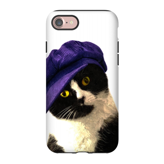 iPhone 7 StrongFit Cute Cat Blue Hat by Alemi