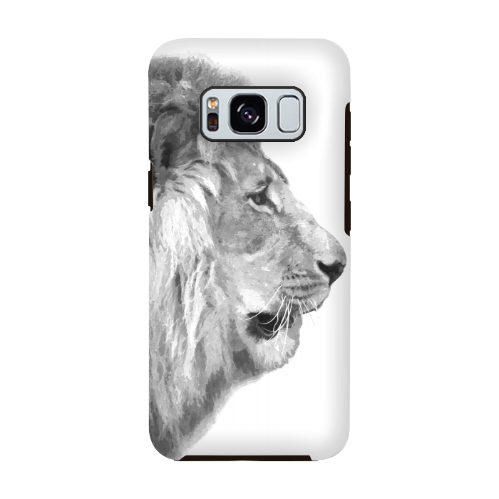 Galaxy S8 StrongFit Black and White Lion Profile by Alemi