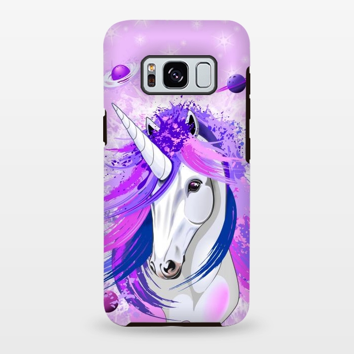 Galaxy S8 plus StrongFit Unicorn Spirit Pink and Purple Mythical Creature by BluedarkArt