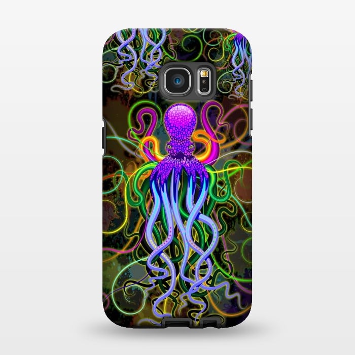 Galaxy S7 EDGE StrongFit Octopus Psychedelic Luminescence by BluedarkArt
