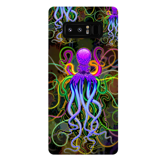 Galaxy Note 8 StrongFit Octopus Psychedelic Luminescence by BluedarkArt