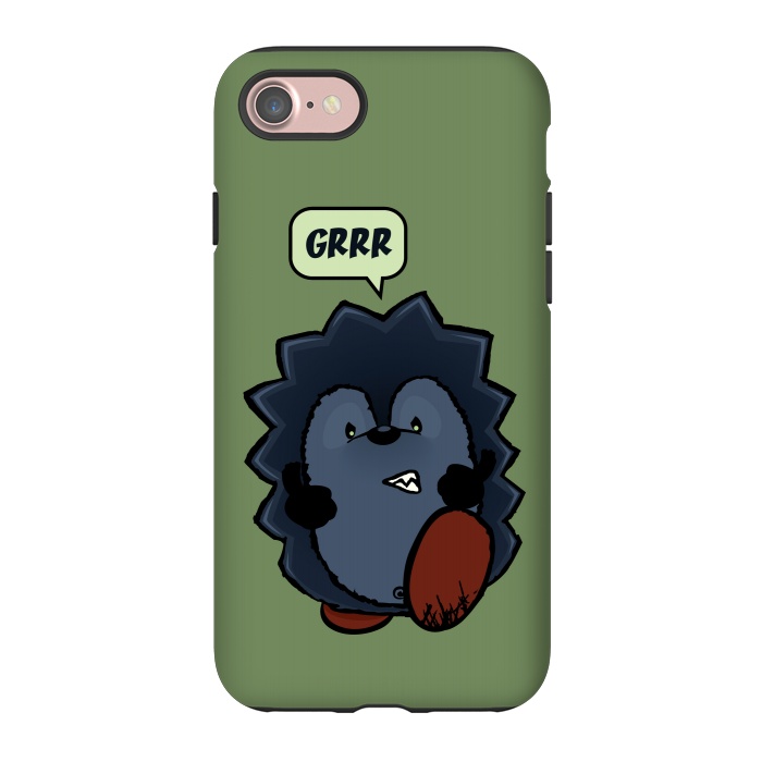 iPhone 7 StrongFit Angry Hedgehog by Mangulica