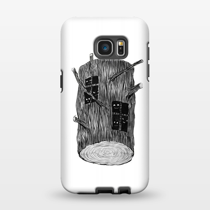 Galaxy S7 EDGE StrongFit Tree Log With Mysterious Forest Creatures by Boriana Giormova