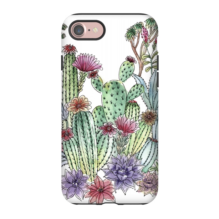 iPhone 7 StrongFit Cactus garden by Julia Grifol