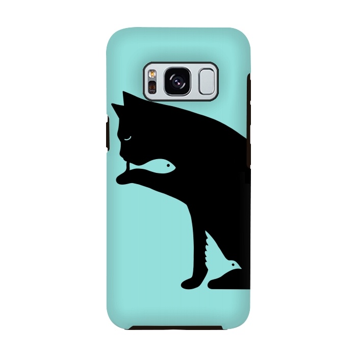 Galaxy S8 StrongFit Cat and food by Coffee Man