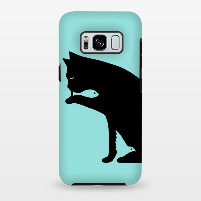 Galaxy S8 plus StrongFit Cat and food by Coffee Man