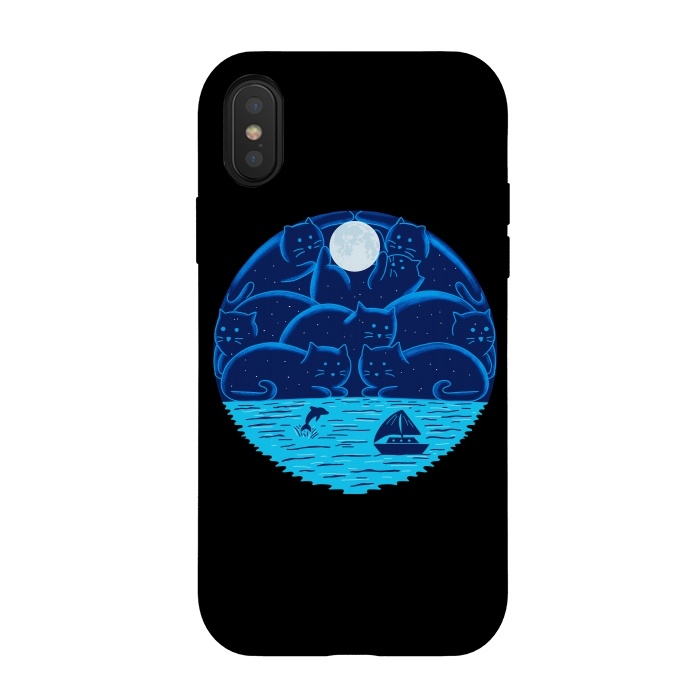 iPhone Xs / X StrongFit Cats Landscape-2 by Coffee Man