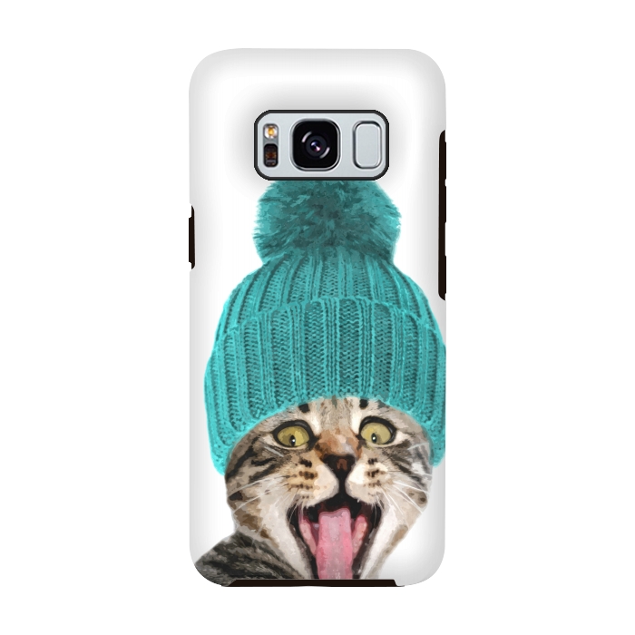 Galaxy S8 StrongFit Cat with Hat Portrait by Alemi