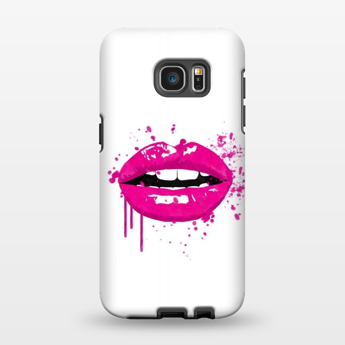 Galaxy S7 EDGE StrongFit Pink Lips by Alemi