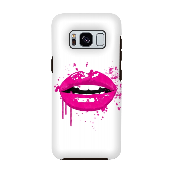 Galaxy S8 StrongFit Pink Lips by Alemi