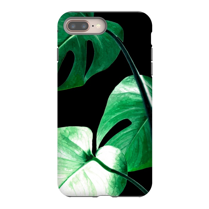 iPhone 7 plus StrongFit Green Monstera Leaves by Alemi
