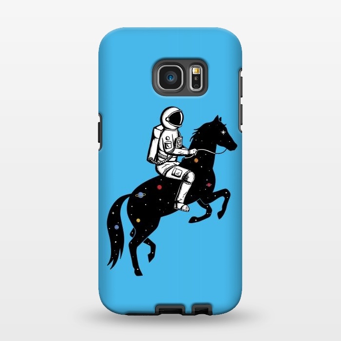 Galaxy S7 EDGE StrongFit Astronaut and Horse by Coffee Man