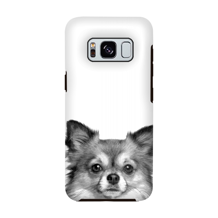 Galaxy S8 StrongFit Black and White Chihuahua Portrait by Alemi