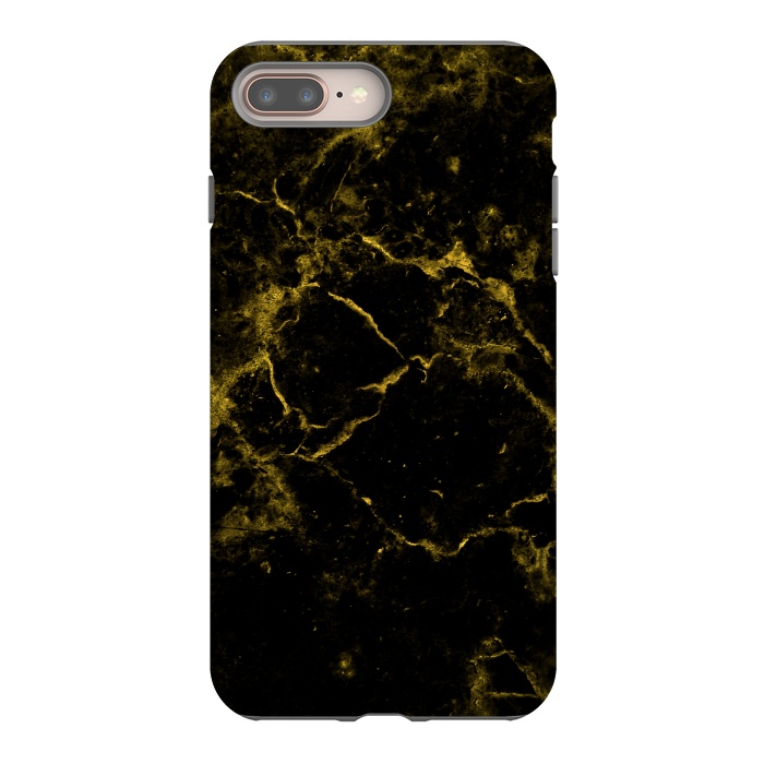 iPhone 7 plus StrongFit Black and Gold Marble by Alemi