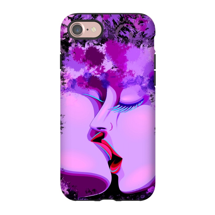 iPhone 7 StrongFit Lovers Kiss Ultraviolet Love Romance   by BluedarkArt