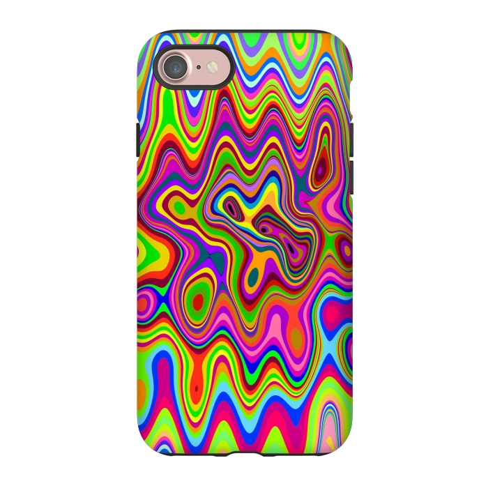 iPhone 7 StrongFit Psychedelic Glowing Colors Pattern by BluedarkArt