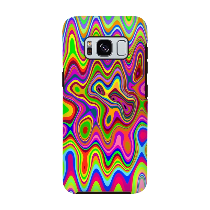 Galaxy S8 StrongFit Psychedelic Glowing Colors Pattern by BluedarkArt