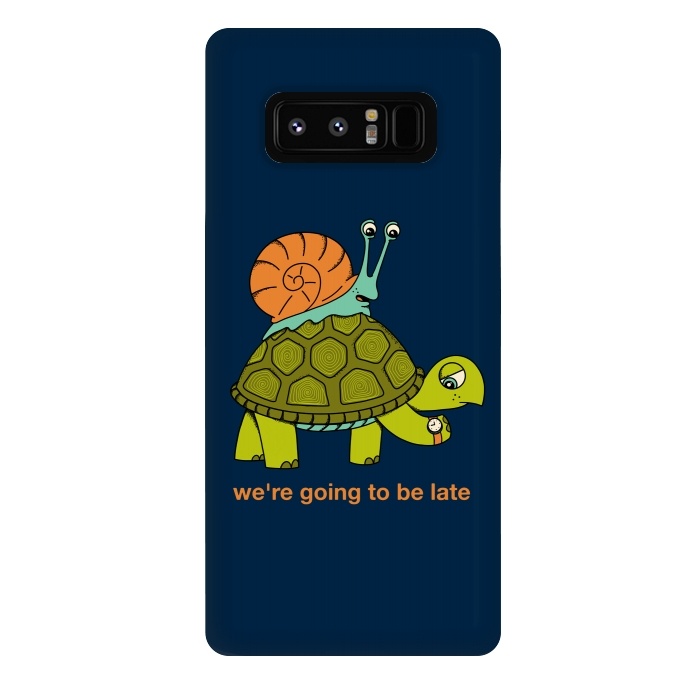 Galaxy Note 8 StrongFit Turtle and Snail by Coffee Man