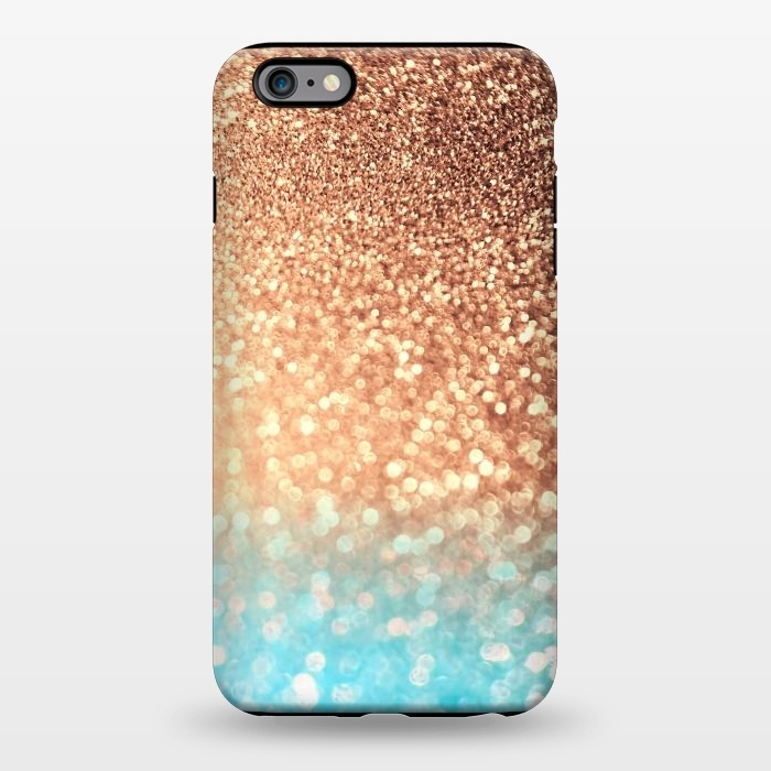 iPhone 6/6s plus StrongFit Mermaid Blue and Rose Gold Blush Glitter by  Utart