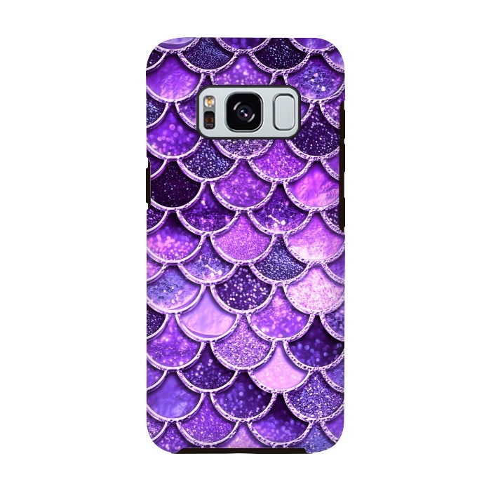 Galaxy S8 StrongFit Ultra Violet Glitter Mermaid Scales by  Utart