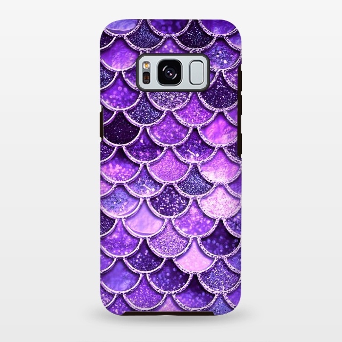 Galaxy S8 plus StrongFit Ultra Violet Glitter Mermaid Scales by  Utart