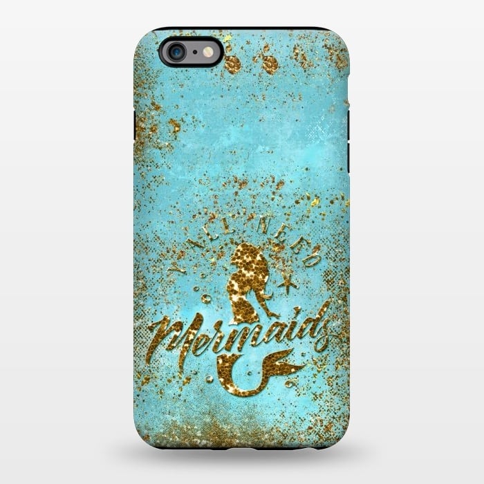 iPhone 6/6s plus StrongFit We all need mermaids - Teal and Gold Glitter Typography  by  Utart