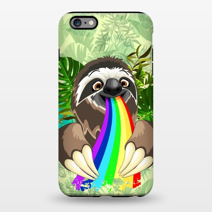 iPhone 6/6s plus StrongFit Sloth Spitting Rainbow Colors by BluedarkArt