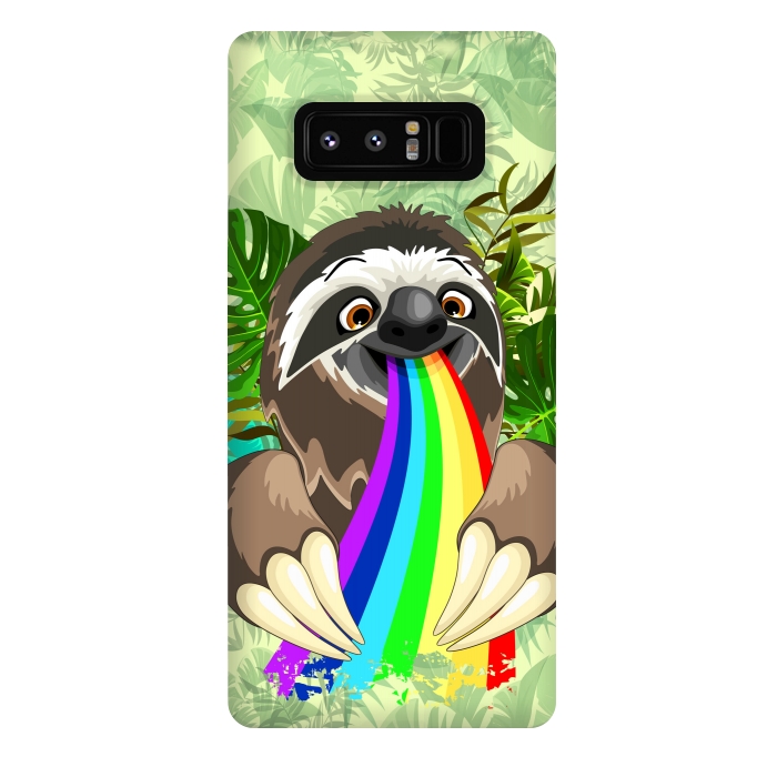 Galaxy Note 8 StrongFit Sloth Spitting Rainbow Colors by BluedarkArt