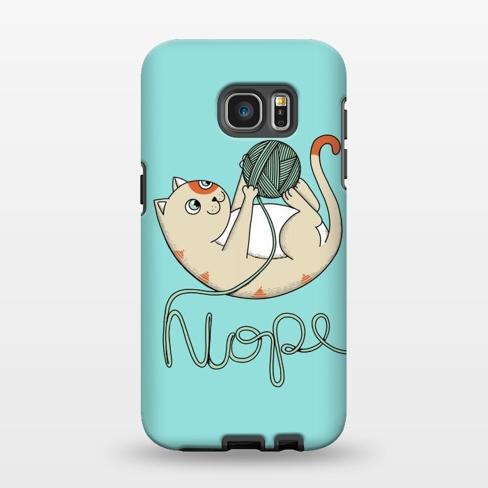 Galaxy S7 EDGE StrongFit Cat nope 2 by Coffee Man