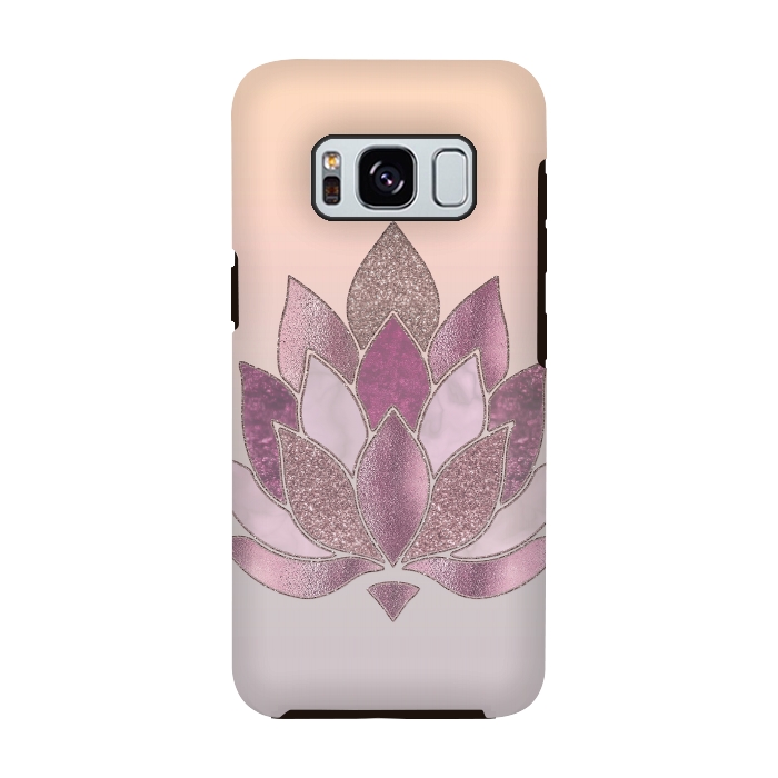 Galaxy S8 StrongFit Shimmering Lotus Flower Symbol 2 by Andrea Haase