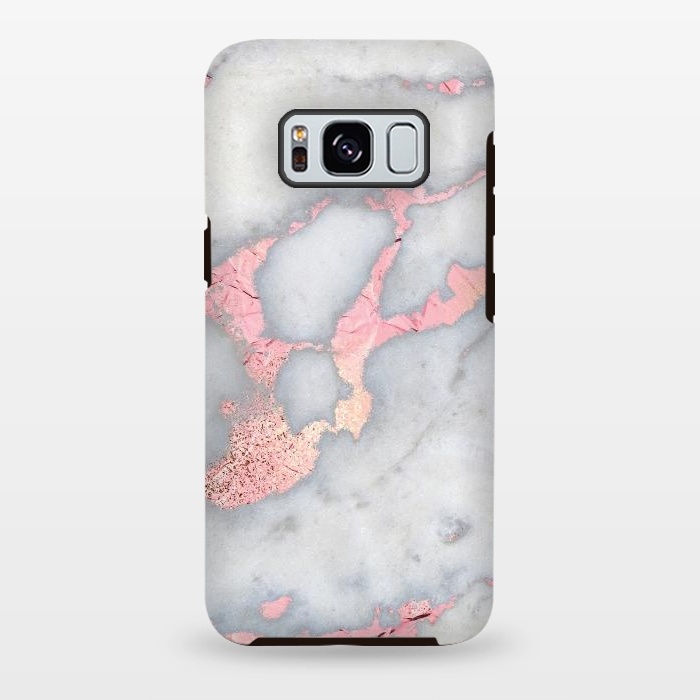 Galaxy S8 plus StrongFit Marble with Rose Gold Veins by  Utart