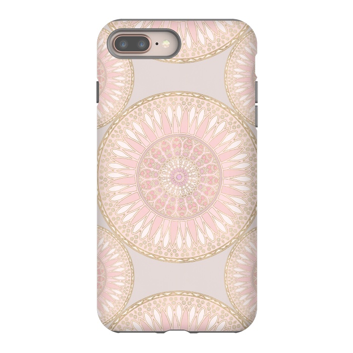 iPhone 7 plus StrongFit Golden Touch Mandala Pattern by Andrea Haase