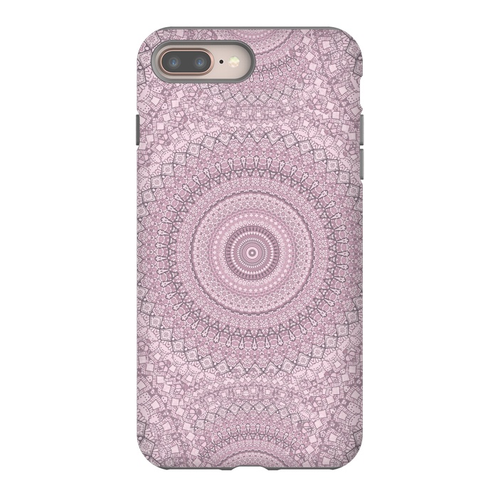 iPhone 7 plus StrongFit Pastel Pink Mandala Art by Andrea Haase