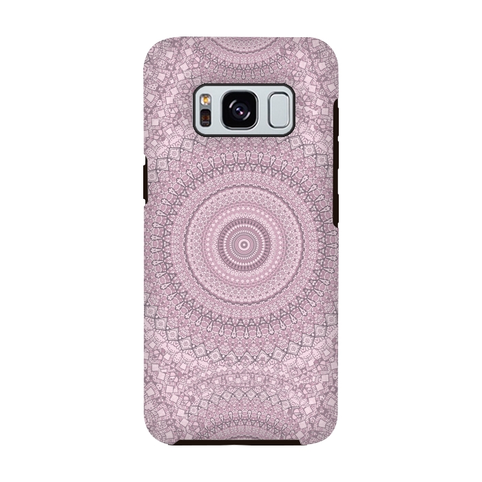 Galaxy S8 StrongFit Pastel Pink Mandala Art by Andrea Haase